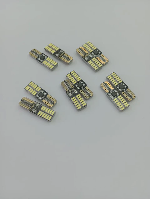X10 unidades de Ampolletas led T10 W5W antierror canbus 24 led