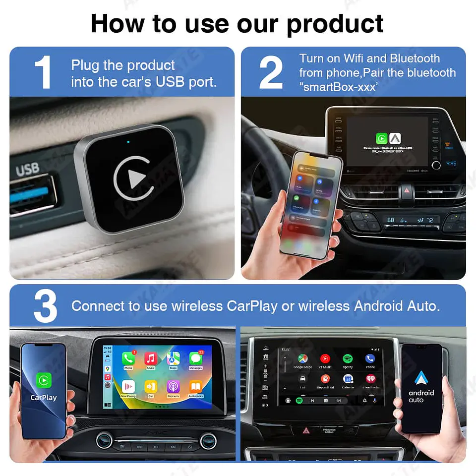 Mini adaptador Carplay 2 en 1 18