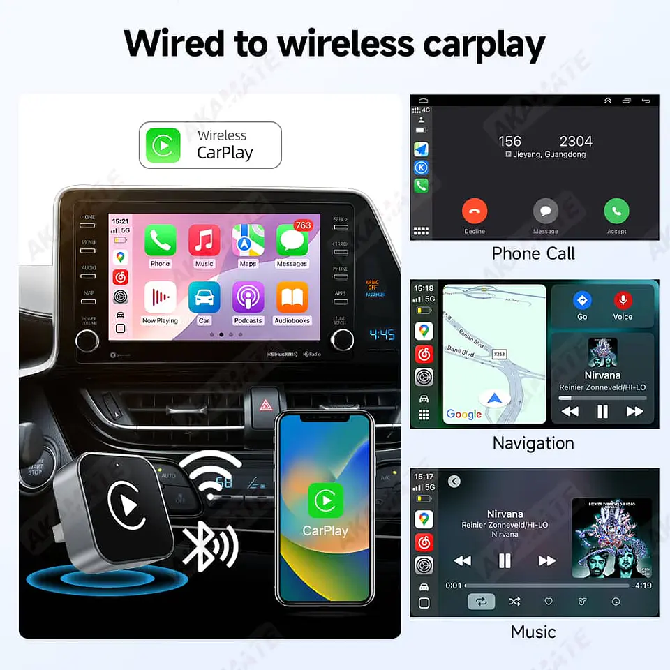 Mini adaptador Carplay 2 en 1 19