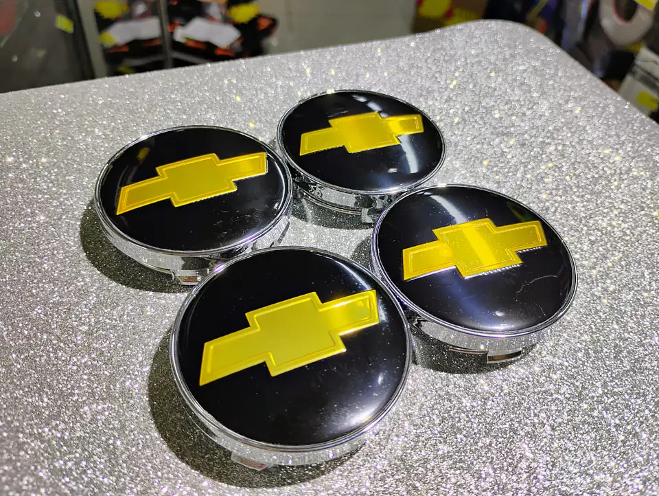 Set X4 Tapa centro de Llantas de autos Chevrolet 7