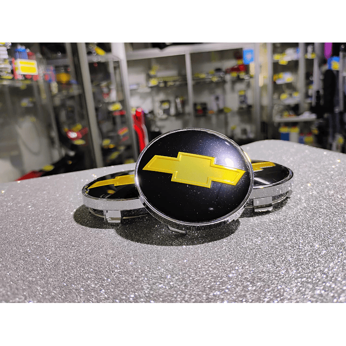 Set X4 Tapa centro de Llantas de autos  Chevrolet 8