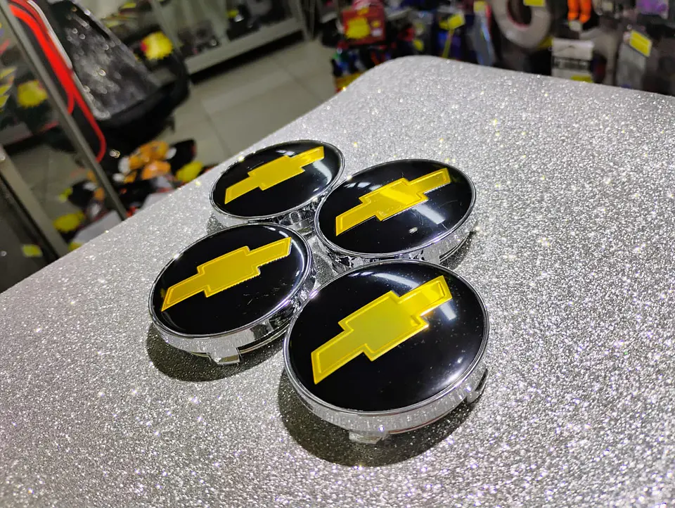 Set X4 Tapa centro de Llantas de autos Chevrolet 10