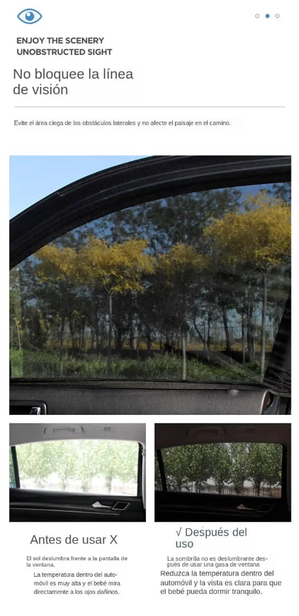 X2 mallas tapa sol - trasera para ventanas y suv medidas 100 x 60cm 4
