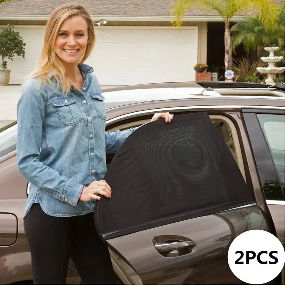 X2 mallas tapa sol - trasera para ventanas y suv medidas 100 x 60cm 5