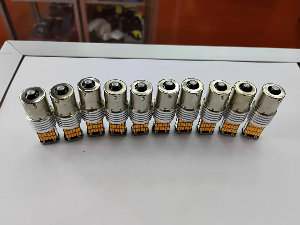 X10 unidades de ampolletas LED para reversa PY21W 1156 pata 5
