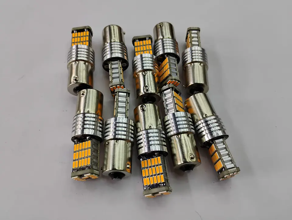 X10 unidades de ampolletas LED para reversa PY21W 1156 pata 8