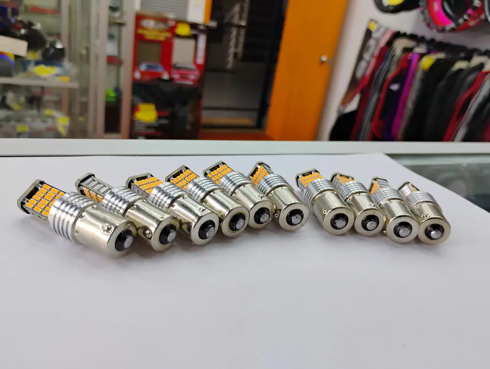 X10 unidades de ampolletas LED para reversa PY21W 1156 pata 11