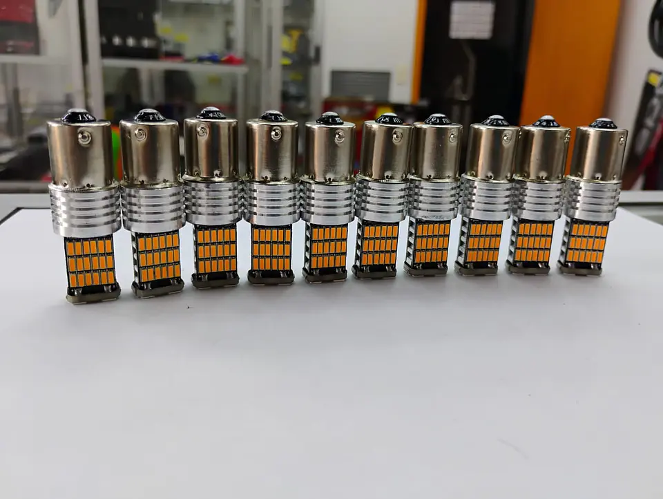 X10 unidades de ampolletas LED para reversa PY21W 1156 pata 12