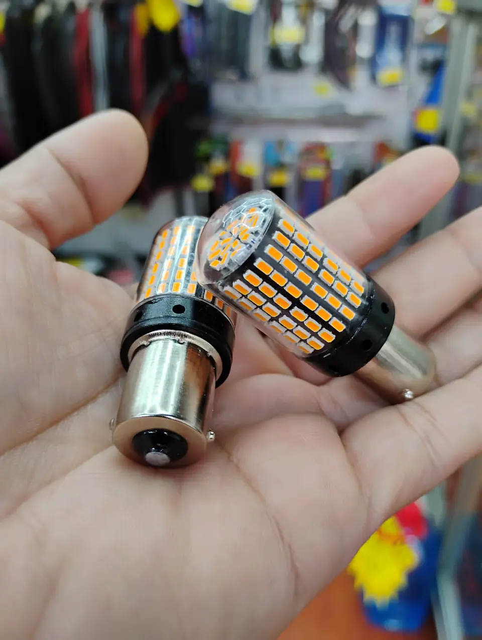 X2 unidades de ampolletas LED para reversa P21W 1156 pata pareja 1