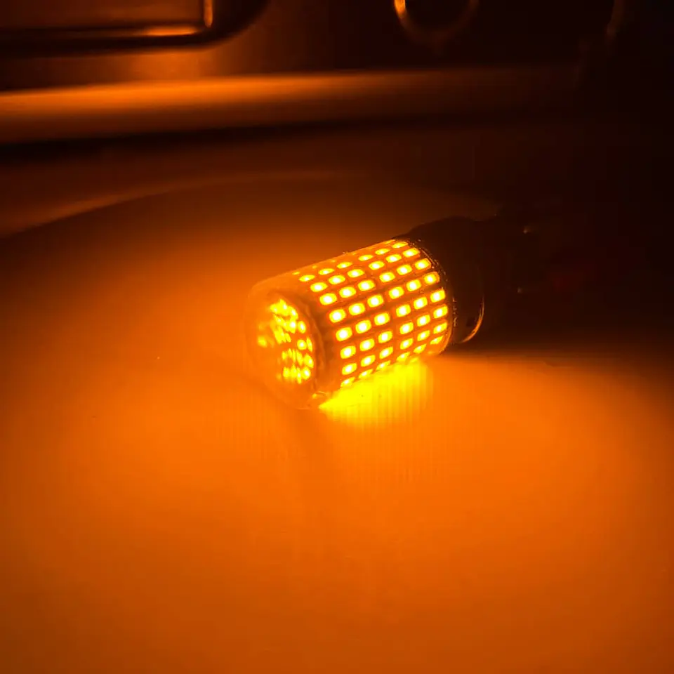 X2 unidades de ampolletas LED para reversa P21W 1156 pata pareja 8