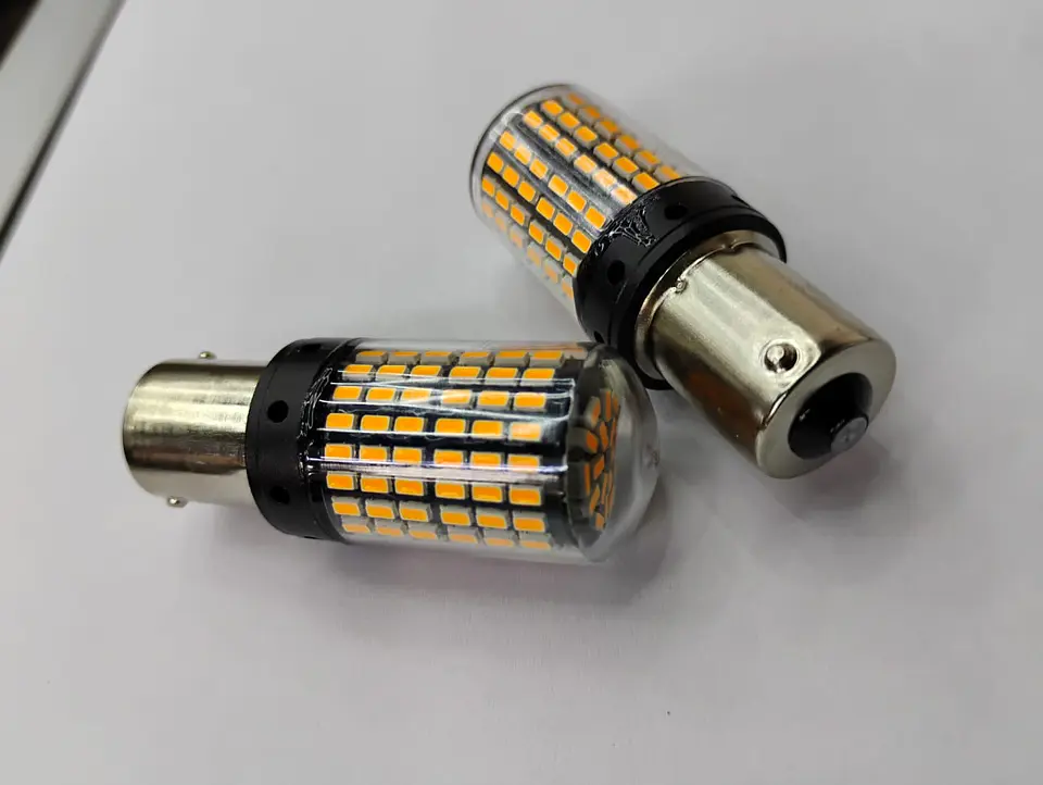 X2 unidades de ampolletas LED para reversa P21W 1156 pata pareja 15