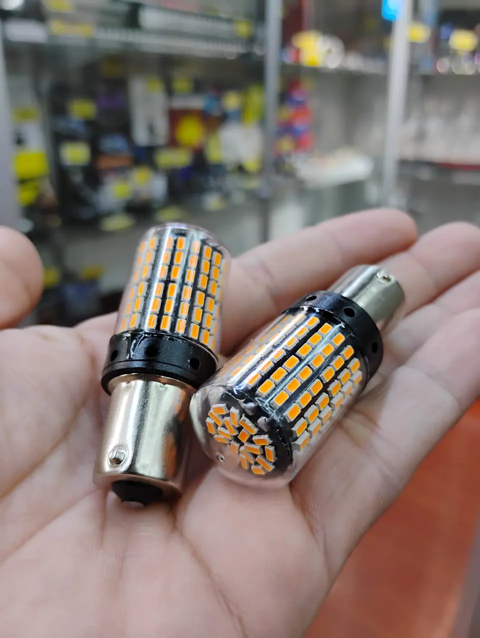 X2 unidades de ampolletas LED para reversa P21W 1156 pata pareja 17