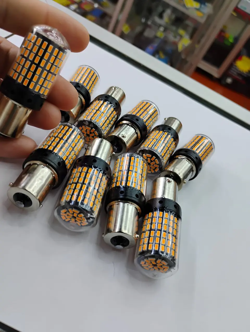 X10 unidades de ampolletas LED para reversa P21W 1156 pata pareja 1