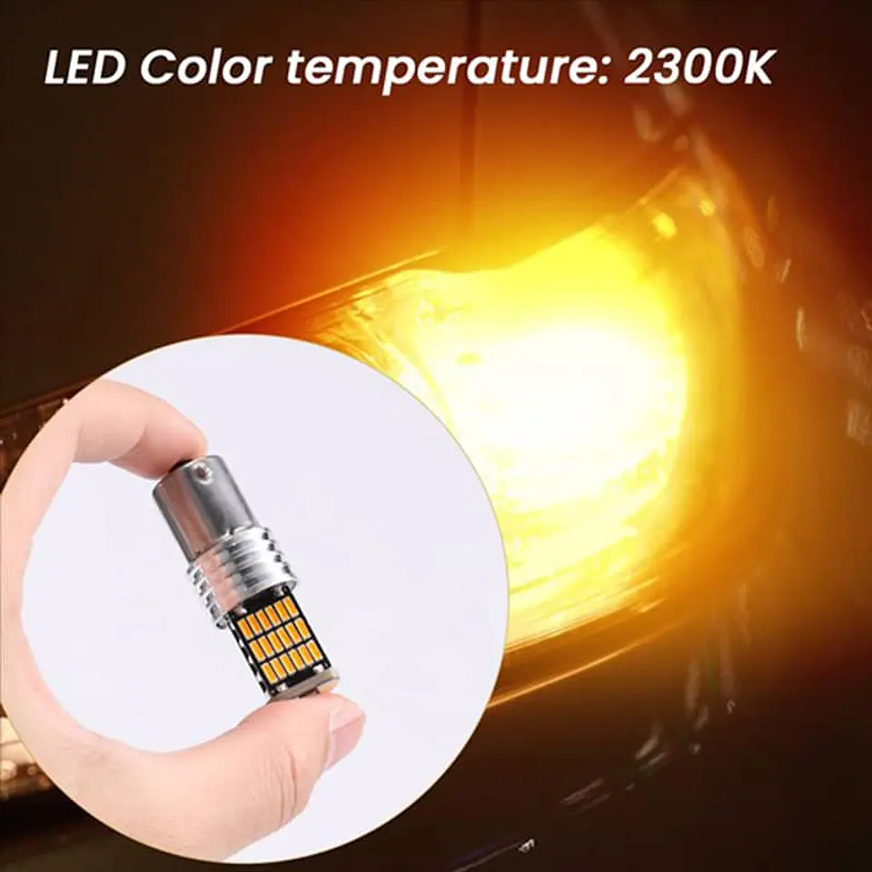 X2 unidades de ampolletas LED para reversa PY21W 1156 pata 8