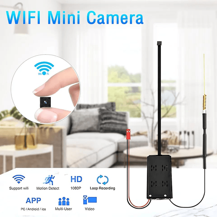  Micro cámara IP WiFi portátil con app para Android o iPhone, con batería 1800mAp 2