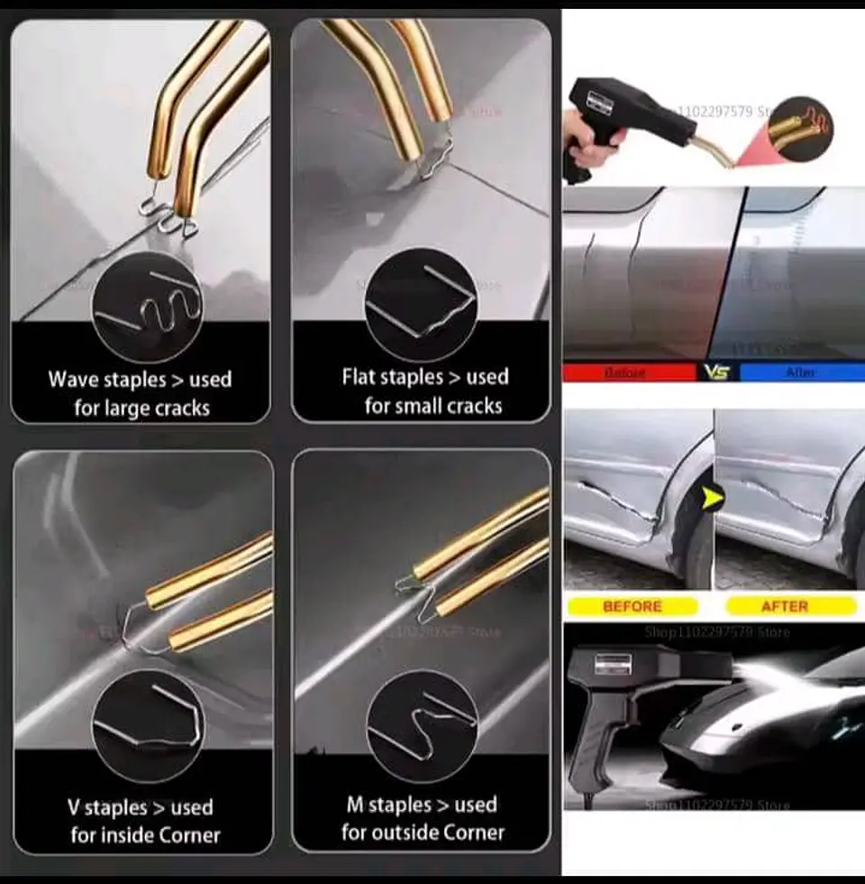 Kit de soldadura y reparación de plásticos automotrices y 3