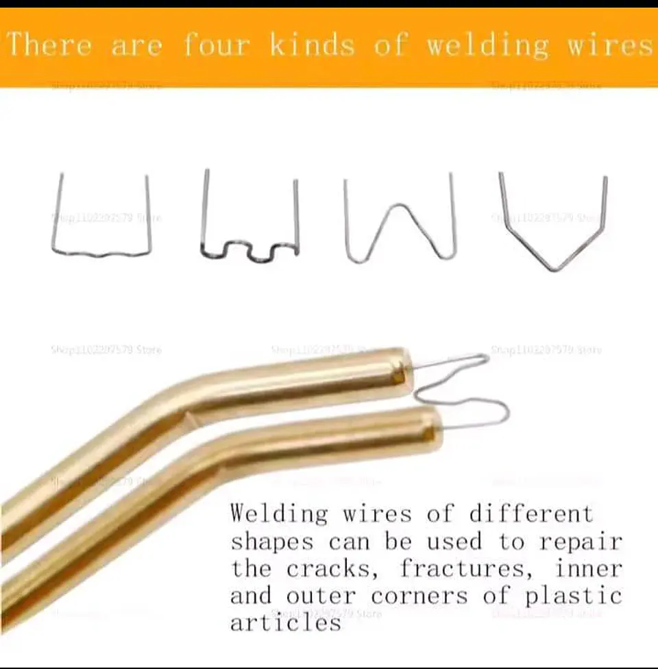 Kit de soldadura y reparación de plásticos automotrices y 4