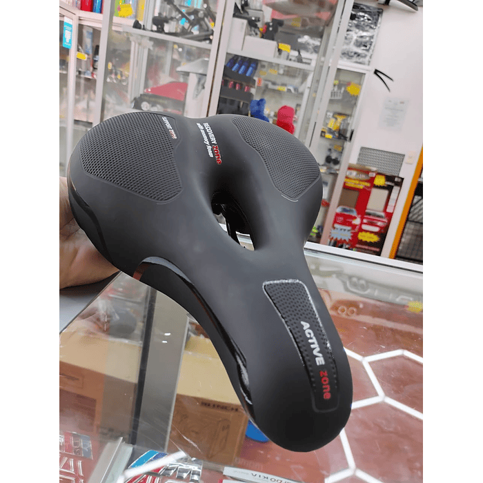 Silla Asiento de bicicleta de GEL 3D memory foam para hombre y mujer punto Rojo 10