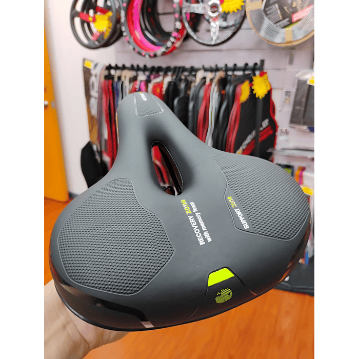 Silla Asiento de bicicleta de GEL 3D memory foam para hombre y mujer punto verde 7