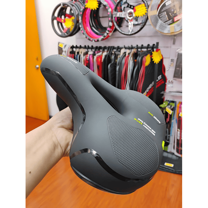 Silla Asiento de bicicleta de GEL 3D memory foam para hombre y mujer punto verde 8