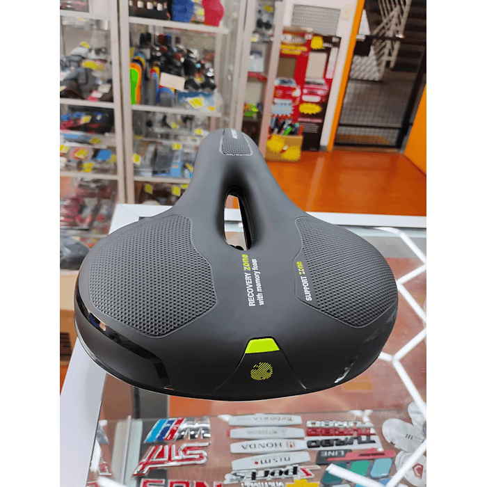 Silla Asiento de bicicleta de GEL 3D memory foam para hombre y mujer punto verde 9