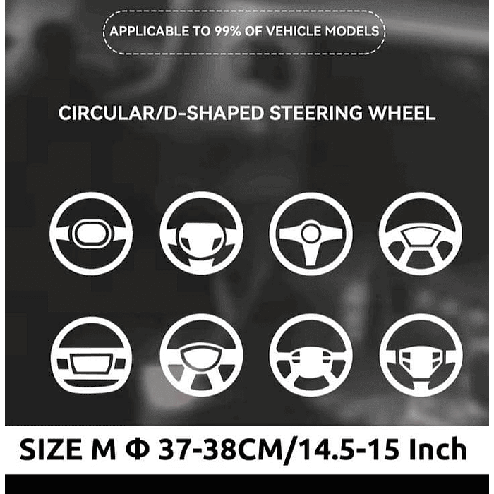  **Funda Protectora para Volante cosido hilo amarillo en eco cuero con carbono brillante ** 🚗💨 4