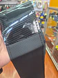 Forro volante cosido hilo negro cuero carbono brillante - Miniatura 11