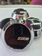 X4 Tapa centro de llantas de auto tunning conica ssr negra logo plata - thumbnail 2