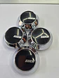 X4 Tapa centro de llantas de auto tunning conica ssr negra logo plata - thumbnail 6