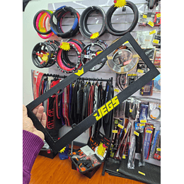 *X1 UNIDAD DE PORTA PATENTES DE PLASTICO MARCO PARA PLACA NEGRO JEGS LETRA AMARILLA