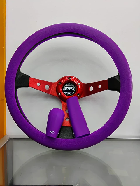Set 3 piezas cubre volante para tu auto morado lila