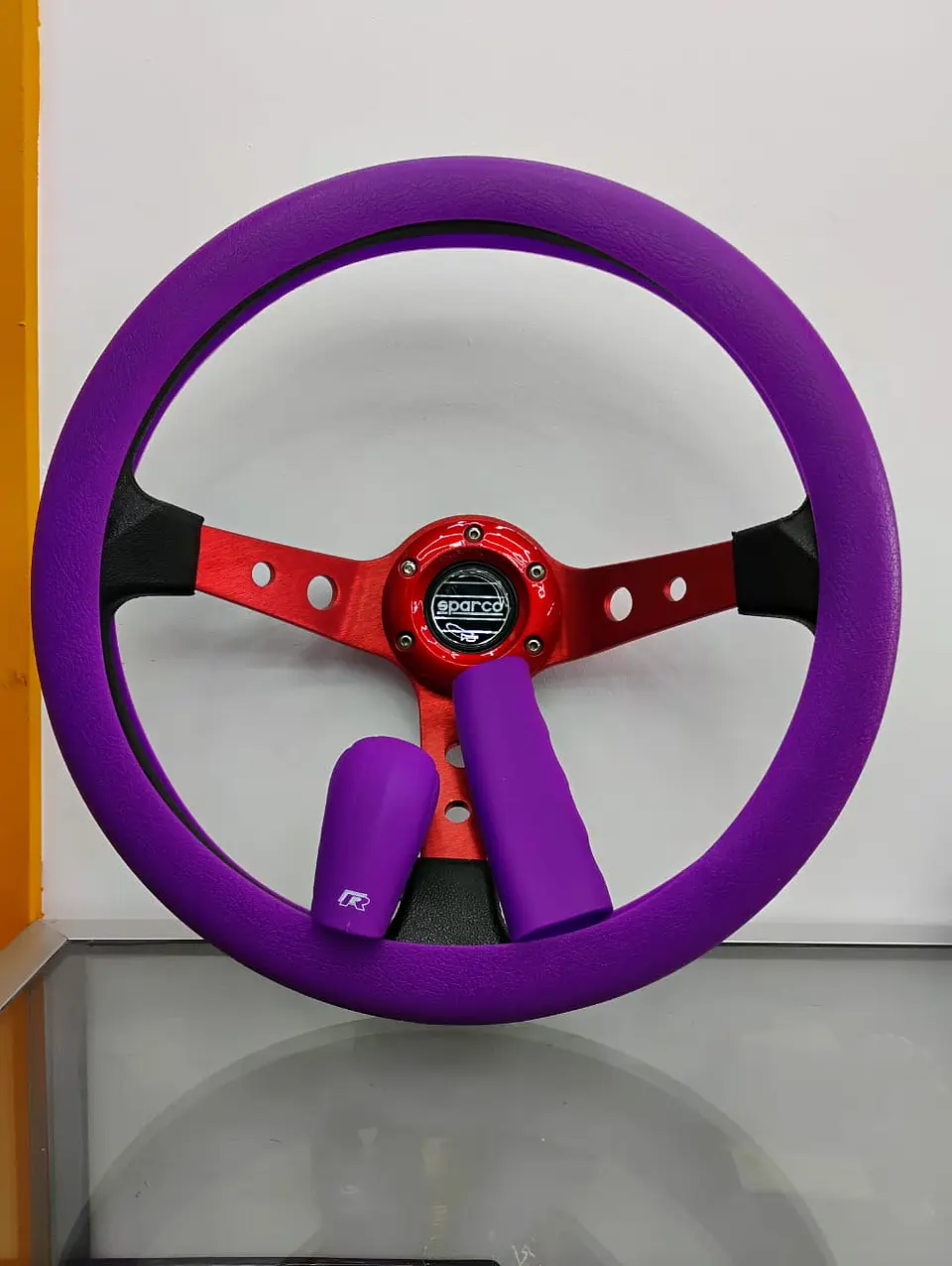 Set 3 piezas cubre volante para tu auto morado lila 1