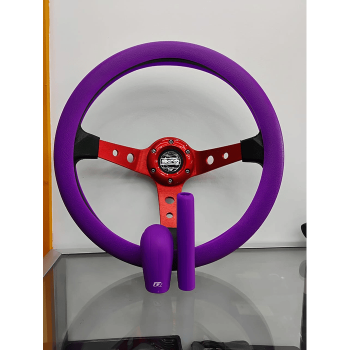 * SET 3 PIEZAS CUBRE VOLANTE PARA TU AUTO MORADO LILA   5