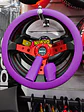 Set 3 piezas cubre volante para tu auto morado lila - thumbnail 2