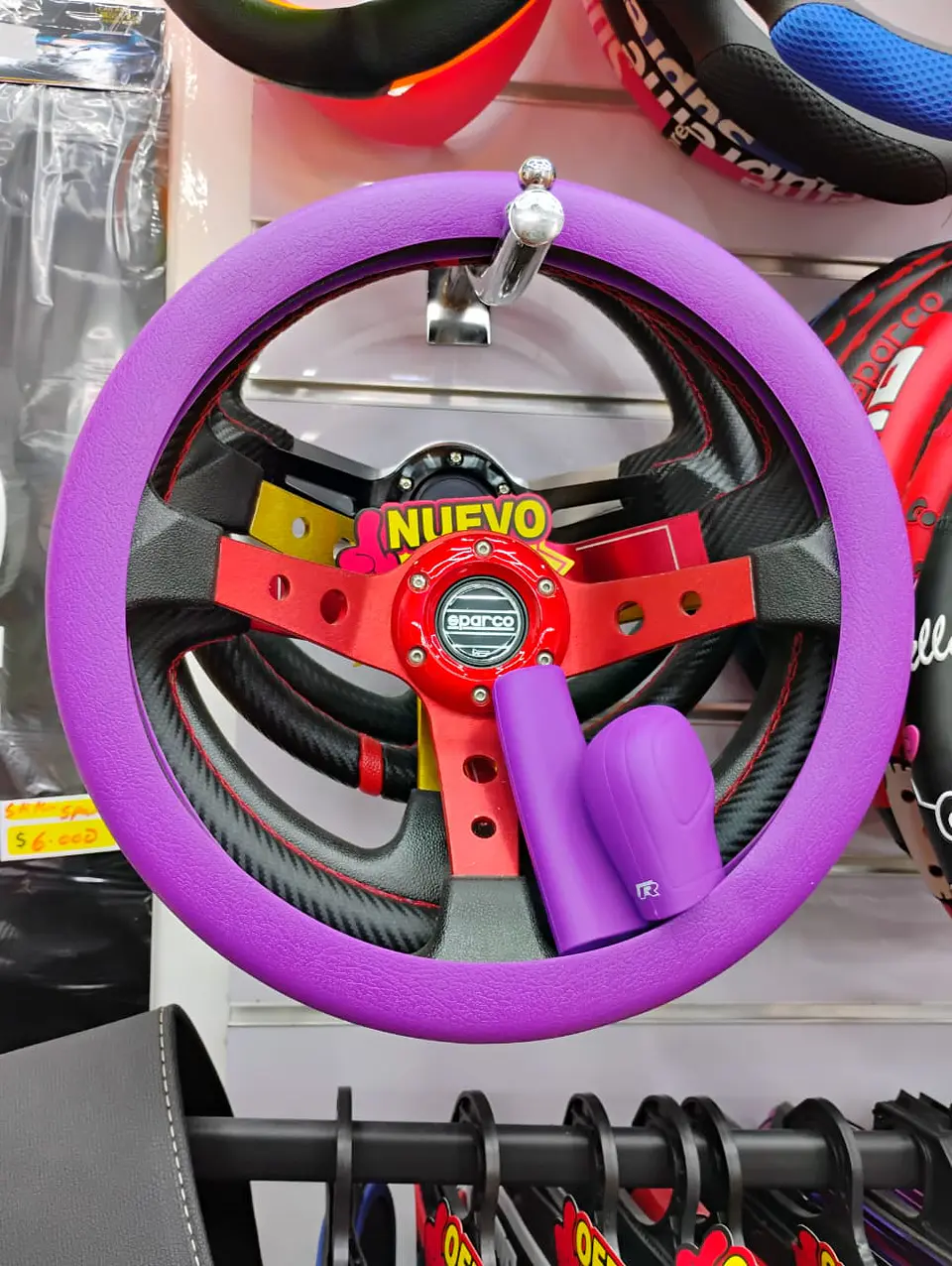 Set 3 piezas cubre volante para tu auto morado lila 9