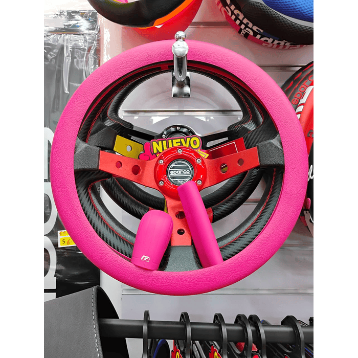 * SET 3 PIEZAS CUBRE VOLANTE PARA TU AUTO ROSADO  *  3