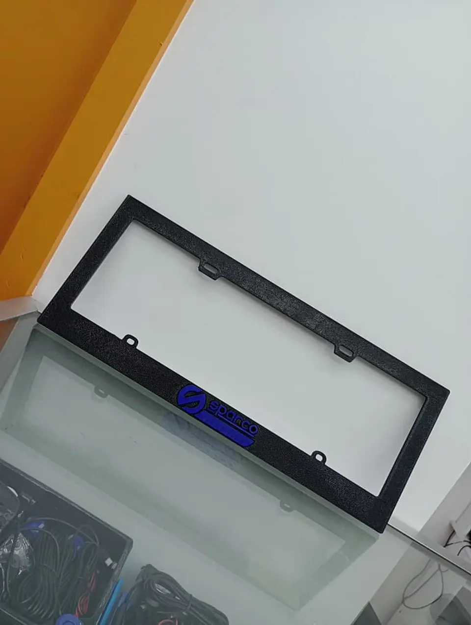 X1 unidad de porta patentes de plastico marco para placa negro 3