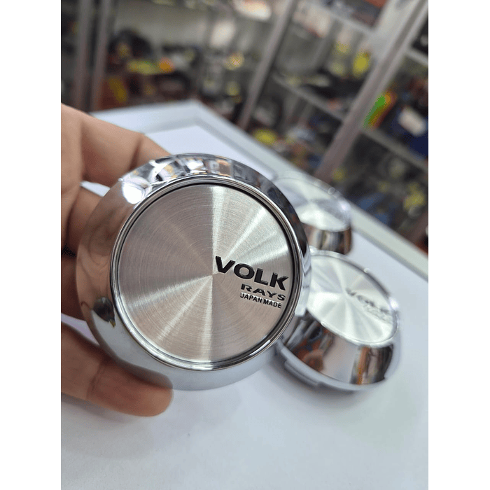 X4 Tapa centro de llantas de auto tunning conica Medida 58mm interior X 60mm exterior marca Volk rays 2