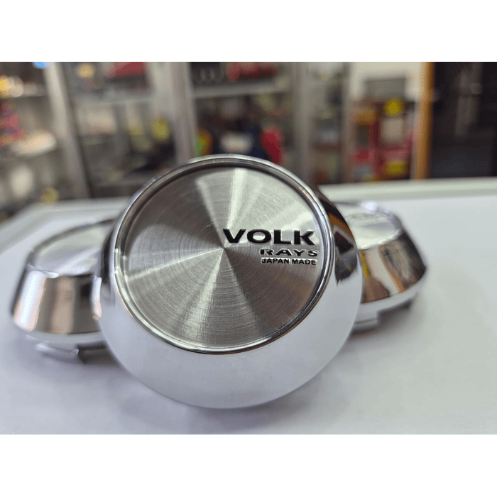 X4 Tapa centro de llantas de auto tunning conica Medida 58mm interior X 60mm exterior marca Volk rays 3