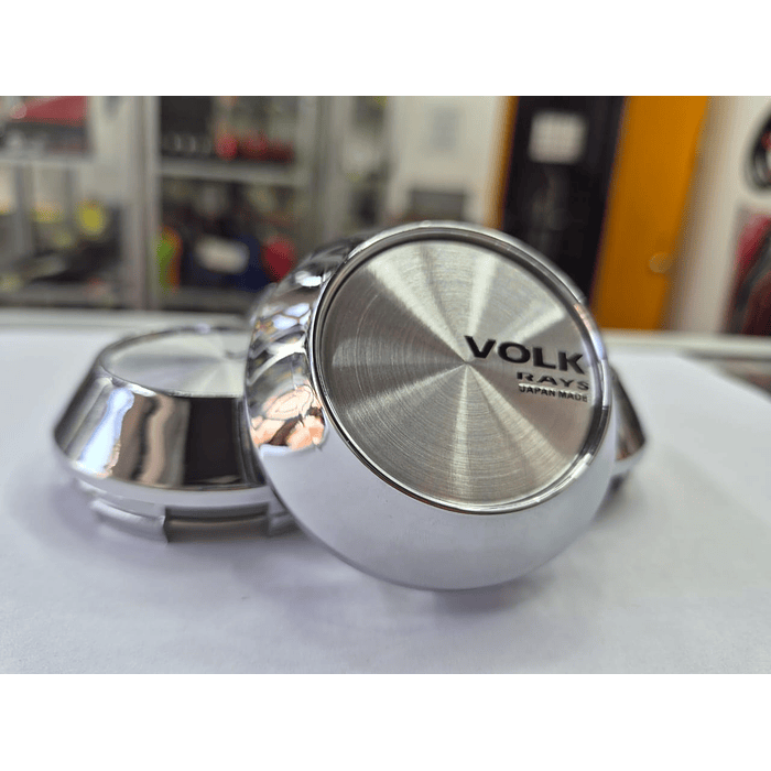 X4 Tapa centro de llantas de auto tunning conica Medida 58mm interior X 60mm exterior marca Volk rays 5