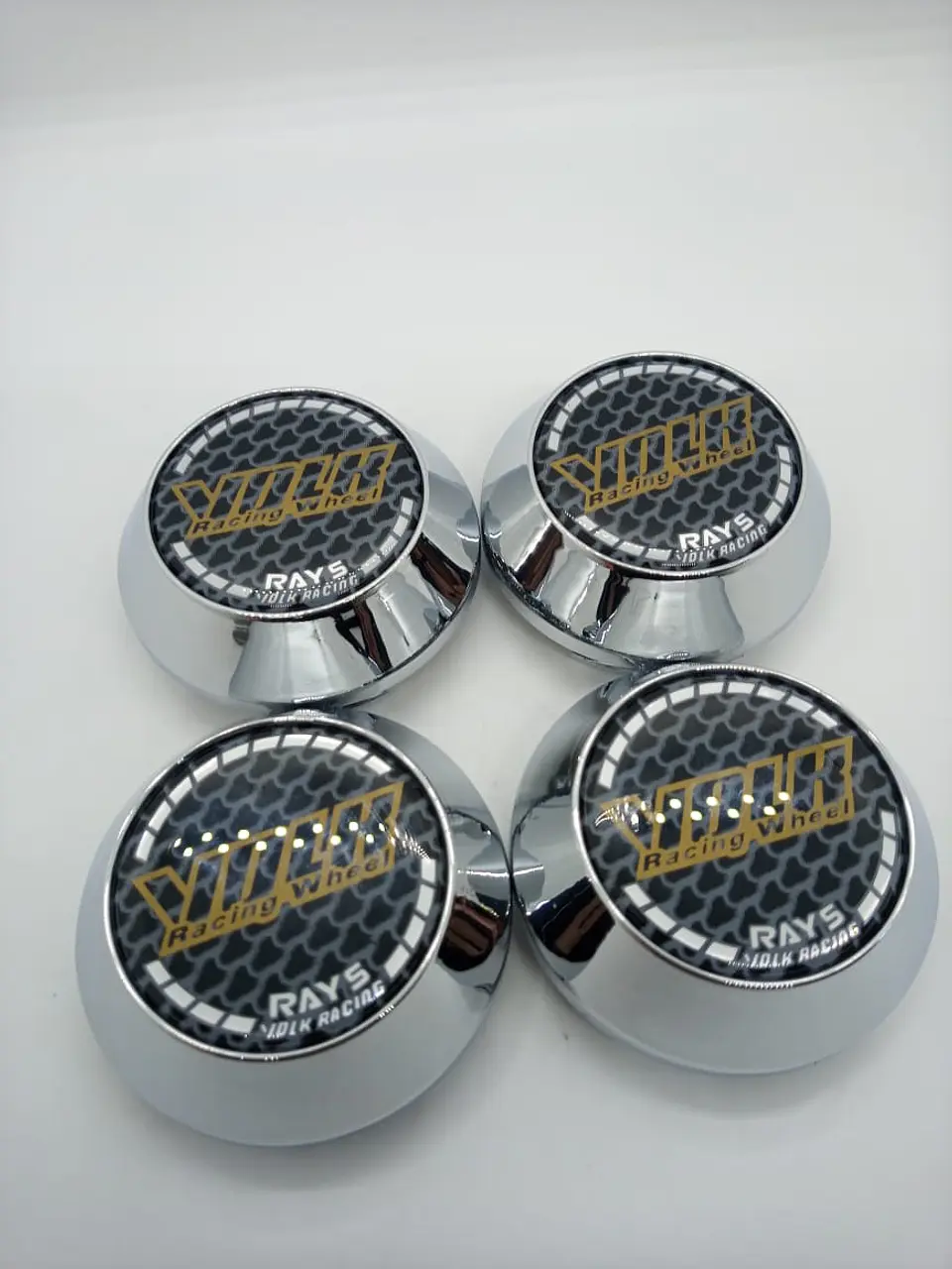 X4 Tapa centro llantas Volk rays 58mm 60mm - Carbono 5