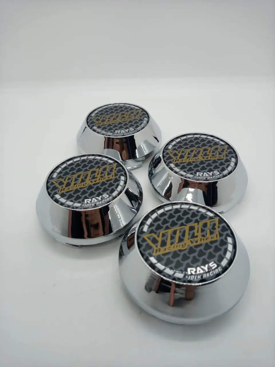 X4 Tapa centro llantas Volk rays 58mm 60mm - Carbono 7