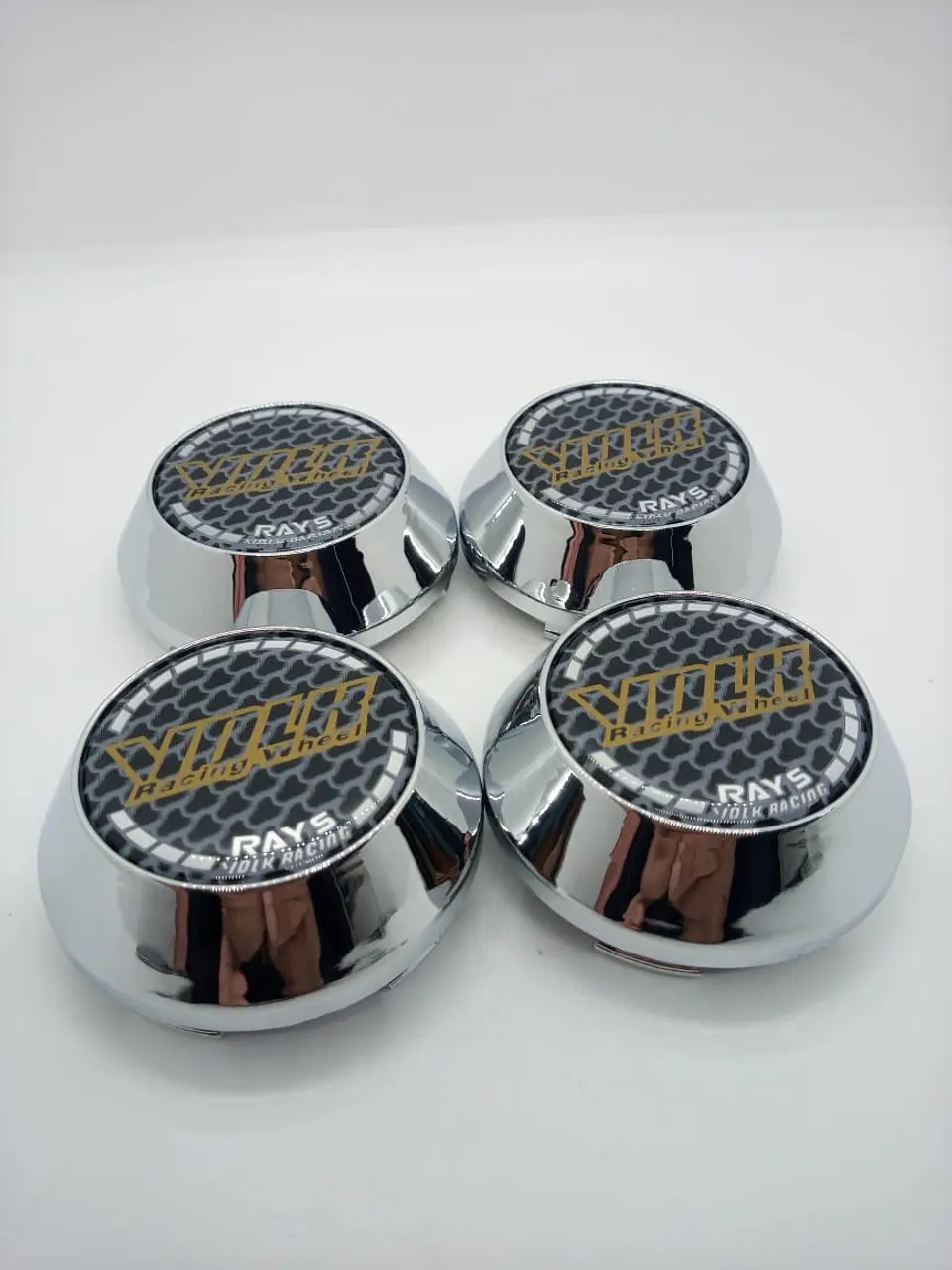 X4 Tapa centro llantas Volk rays 58mm 60mm - Carbono 8