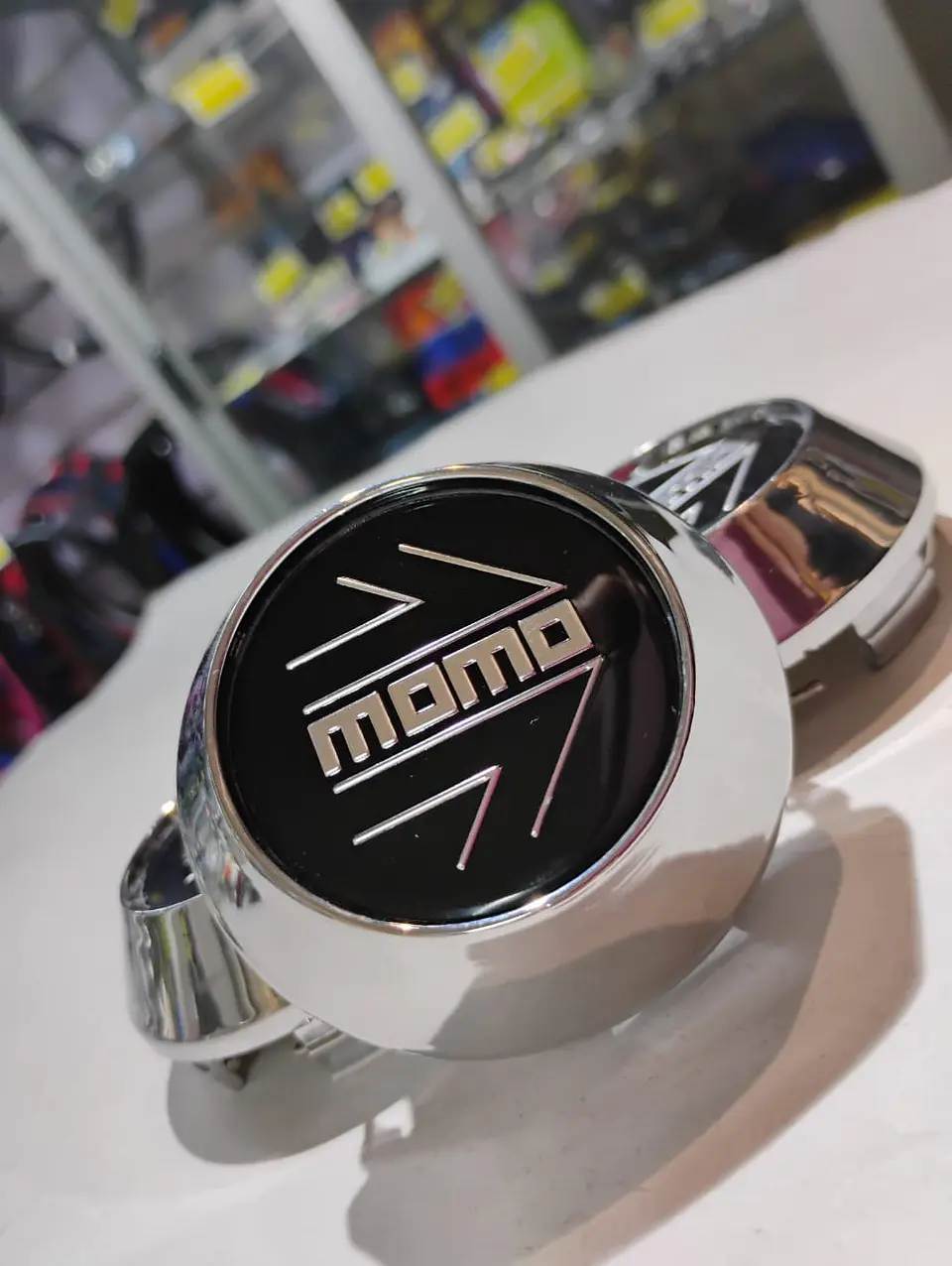X4 Tapa centro llantas Momo. negra 58mm 60mm - Negra Plata 7
