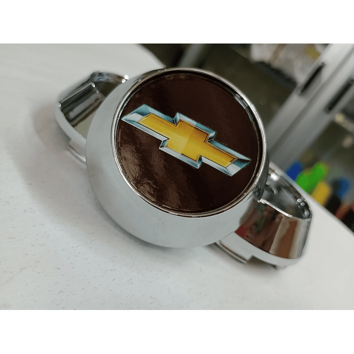 Oferta Remate X4 Tapas centro de llantas de auto tunning conica Medidas disponibles 58mm interior X 60mm exterior chevrolet negra con logo  precio 16990 pesos 6