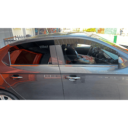 🚘✨ ¡Bota Aguas de Acrílico 2mm plano Negro Brillante a Medida para auto Peugeot 301 de 2017 a 2023