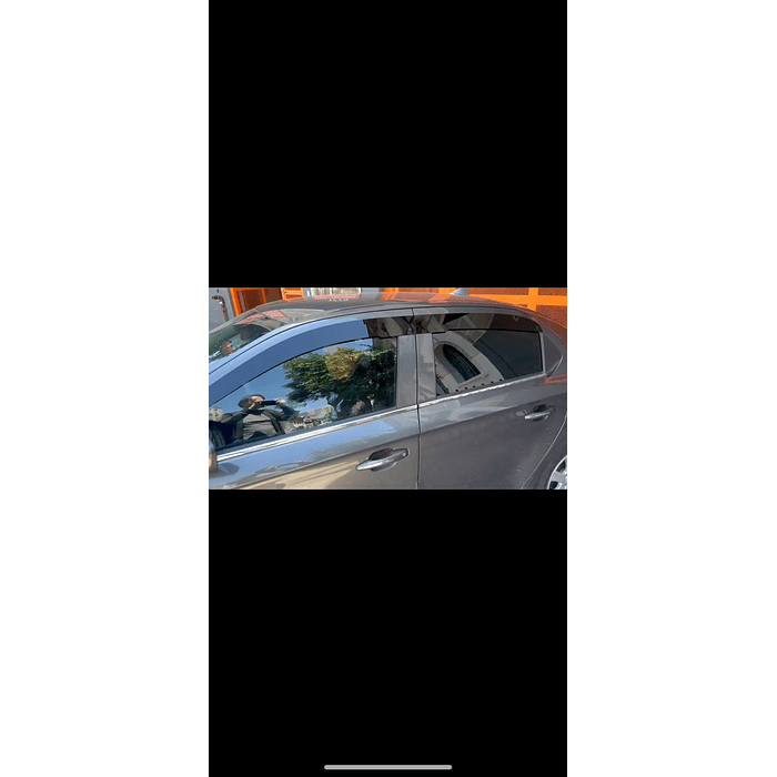 🚘✨ ¡Bota Aguas de Acrílico 2mm plano Negro Brillante a Medida para auto Peugeot 301 de 2017 a 2023 6