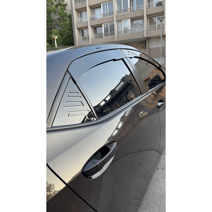 🚘✨ ¡Cubre luneta de Acrílico 2mm plano Negro Brillante a Medida para auto Toyota Corolla 2014 a 2019 2 piezas 2