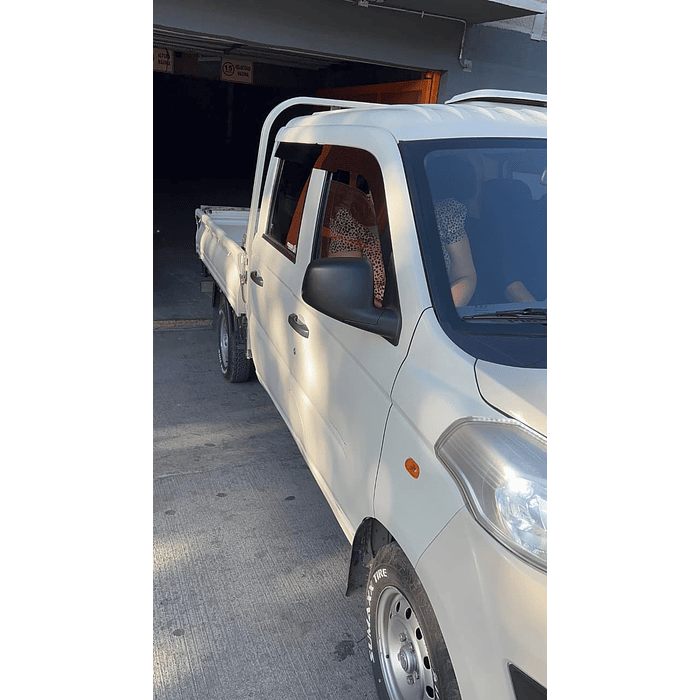 🚘✨ ¡Bota Aguas de Acrílico 2mm plano Negro Brillante a Medida para auto Foton mini truck TM5 2018 a 2024 5