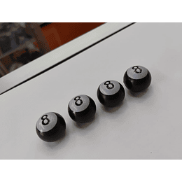 *Set de 4 Tapas de Válvulas Universal Tuning BOLA 8 🎱*